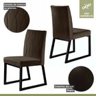 Conjunto Sala De Jantar Mesa 135cm Tampo Mdf Vidro 4 Cadeiras