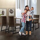 Conjunto Sala De Jantar Mesa 135cm Tampo Mdf Vidro 4 Cadeiras