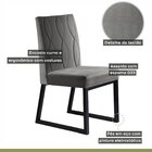 Conjunto Sala De Jantar Mesa 135cm Tampo Mdf Vidro 4 Cadeiras