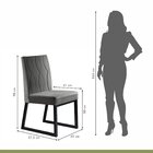 Conjunto Sala De Jantar Mesa 135cm Tampo Mdf Vidro 4 Cadeiras