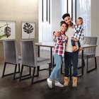 Conjunto Sala De Jantar Mesa 135cm Tampo Mdf Vidro 4 Cadeiras