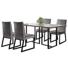 Conjunto Sala De Jantar Mesa 135cm Tampo Mdf Vidro 4 Cadeiras