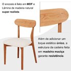 Conjunto Sala De Jantar Mesa 135x80cm Tampo Em Mdf Com Vidro