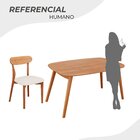 Conjunto Sala De Jantar Mesa 135x80cm Tampo Em Mdf Laminado 4