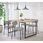 Conjunto Sala De Jantar Mesa 135x90cm Porto Estilo Industrial