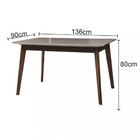 Conjunto Sala De Jantar Mesa 136cm 4 Cadeiras Topázio Dobuê