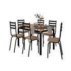 Conjunto Sala De Jantar Mesa 136cm E 6 Cadeiras Malva Artefam