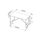 Conjunto Sala De Jantar Mesa 136x69cm Com 2 Bancos Steel Quad