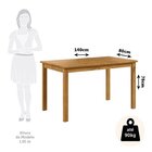 Conjunto Sala De Jantar Mesa 140cm E 6 Cadeiras Estofadas 100