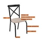 Conjunto Sala De Jantar Mesa 140cm X 77cm Tampo Vidro Com 6 C