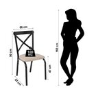 Conjunto Sala De Jantar Mesa 140cm X 77cm Tampo Vidro Com 6 C