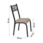 Conjunto Sala De Jantar Mesa 140cm X 77cm Tampo Vidro Com 6 C