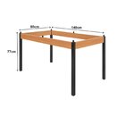 Conjunto Sala De Jantar Mesa 140cm X 77cm Tampo Vidro Com 6 C