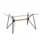 Conjunto Sala De Jantar Mesa 140x80cm Tampo Em Vidro Araçá Co