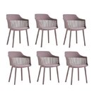 Conjunto Sala De Jantar Mesa 140x80cm Tampo Em Vidro Araçá Co