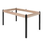 Conjunto Sala De Jantar Mesa 140x80cm Tampo Vidro Com 6 Cadei