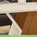 Conjunto Sala De Jantar Mesa 160 Cm Tampo Mdf 6 Cadeiras Juan
