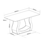 Conjunto Sala De Jantar Mesa 160cm Cabernet E 6 Cadeiras Cris