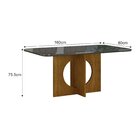 Conjunto Sala De Jantar Mesa 160cm Com 6 Cadeiras Lorena Leif