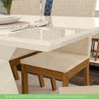 Conjunto Sala De Jantar Mesa 160cm Com Vidro 6 Cadeiras Maisa