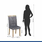 Conjunto Sala De Jantar Mesa 160cm Júlia Com 6 Cadeiras Madei