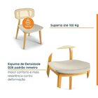 Conjunto Sala De Jantar Mesa 160cm Seiva 4 Cadeiras Liz Cabec