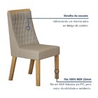 Conjunto Sala De Jantar Mesa 160cm Tampo De 2,5cm Com 6 Cadei