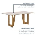 Conjunto Sala De Jantar Mesa 160cm Tampo De 2,5cm Com 6 Cadei