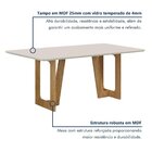 Conjunto Sala De Jantar Mesa 160cm Tampo De 2,5cm Com 6 Cadei