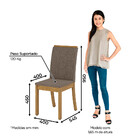 Conjunto Sala De Jantar Mesa 160cm Tampo Mdf 6 Cadeiras Kesha