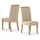 Conjunto Sala De Jantar Mesa 160cm Tampo Mdf Canto Reto Com 6