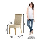 Conjunto Sala De Jantar Mesa 160cm Tampo Mdf Canto Reto Com 6