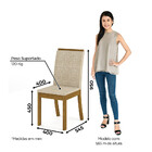 Conjunto Sala De Jantar Mesa 160cm Tampo Mdf Com Vidro 6 Cade