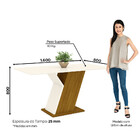 Conjunto Sala De Jantar Mesa 160cm Tampo Mdf Com Vidro 6 Cade