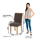 Conjunto Sala De Jantar Mesa 160cm Tampo Mdf Com Vidro 6 Cade