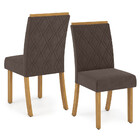 Conjunto Sala De Jantar Mesa 160cm Tampo Mdf Com Vidro 6 Cade