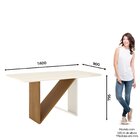 Conjunto Sala De Jantar Mesa 160cm Tampo Mdf/vidro Canto Arre