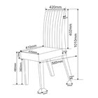 Conjunto Sala De Jantar Mesa 160x80,8cm Tampo Com Vidro 6 Cad