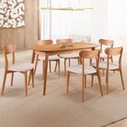 Conjunto Sala De Jantar Mesa 160x80cm Tampo Em Mdf Laminado 6