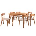 Conjunto Sala De Jantar Mesa 160x80cm Tampo Em Mdf Laminado 6