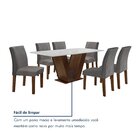 Conjunto Sala De Jantar Mesa 160x80cm Tampo Mdf Com 6 Cadeira