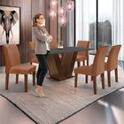 Conjunto Sala De Jantar Mesa 160x80cm Tampo Mdf Com 6 Cadeira
