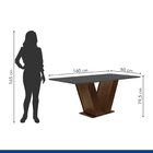 Conjunto Sala De Jantar Mesa 160x80cm Tampo Mdf Com 6 Cadeira