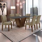 Conjunto Sala De Jantar Mesa 160x80cm Tampo Mdf Com 6 Cadeira