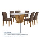 Conjunto Sala De Jantar Mesa 160x80cm Tampo Mdf Com 6 Cadeira