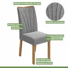 Conjunto Sala De Jantar Mesa 160x80cm Tampo Mdf Com 6 Cadeira