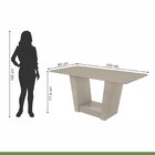 Conjunto Sala De Jantar Mesa 160x80cm Tampo Mdf Com 6 Cadeira