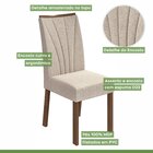 Conjunto Sala De Jantar Mesa 160x80cm Tampo Mdf Com 6 Cadeira