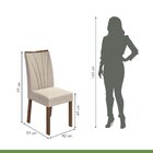 Conjunto Sala De Jantar Mesa 160x80cm Tampo Mdf Com 6 Cadeira