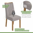 Conjunto Sala De Jantar Mesa 160x80cm Tampo Mdf Com 6 Cadeira